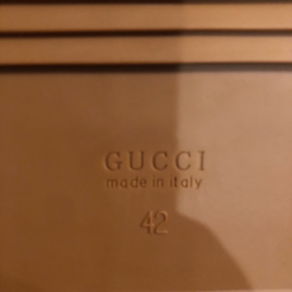 Gucci Tan Leather Slides - Picture 3 of 4